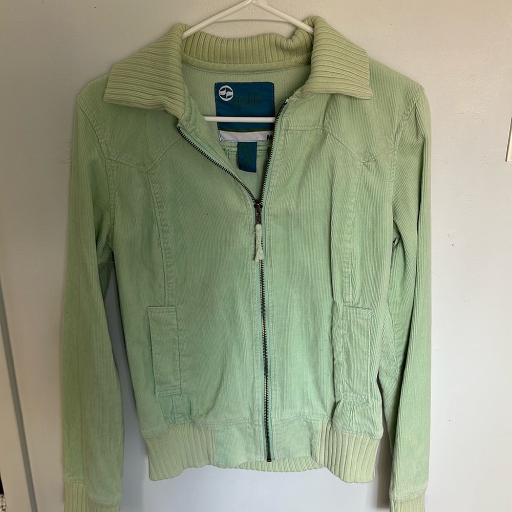 Split Corduroy Mint Jacket